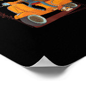 Frog Scooter Mushroom Goblincore Academia ポスター (角)