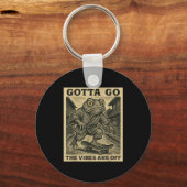 Frog Skateboard Gotta Go The Vibes Are Off Funny G キーホルダー (正面)