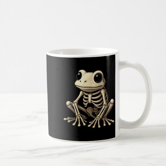 Frog Skeleton Halloween Funny Frog Lover Men Women コーヒーマグカップ (右)