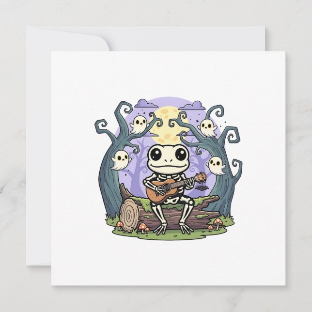 Frog Skeleton Playing Ukulele with Ghosts (正面)