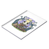 Frog Skeleton Playing Ukulele with Ghosts ノートブック (左側)