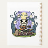 Frog Skeleton Playing Ukulele with Ghosts プランナー手帳 (裏面)