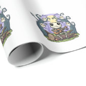 Frog Skeleton Playing Ukulele with Ghosts ラッピングペーパー (ロールコーナー)