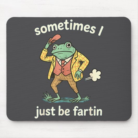Frog Sometimes Farting Just I Joke マウスパッド (正面)