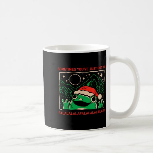 Frog Sometimes You've Just Got To Falalala  コーヒーマグカップ (右)