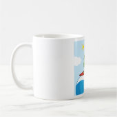 Frog Surfing On An Ocean Wave Coffee Mug コーヒーマグカップ (左)