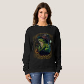 Frog Tarot Card Goth Emo Occult Astrology Women Gi スウェットシャツ (正面フル)