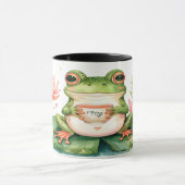 Frog Tea Mug - Cute Kawaii Hoppy Hour Gift マグカップ (中央)