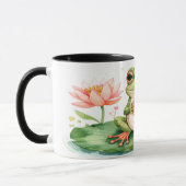 Frog Tea Mug - Cute Kawaii Hoppy Hour Gift マグカップ (左)