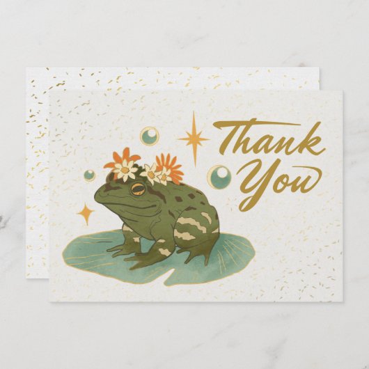 Frog Thank You Note ノートカード (正面/裏面)