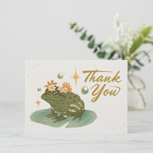 Frog Thank You Note ノートカード (スタンド正面)
