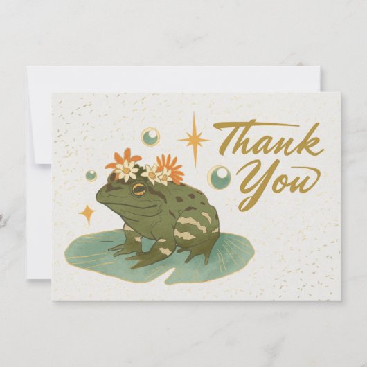 Frog Thank You Note ノートカード (正面)