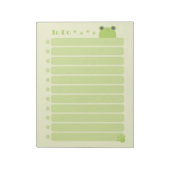 Frog-Themed To-Doリストメモ帳 ノートパッド (回転)