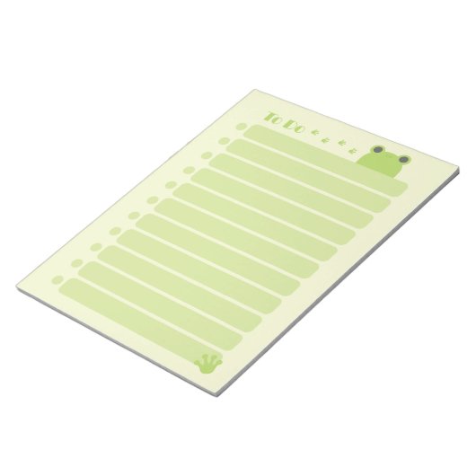 Frog-Themed To-Doリストメモ帳 ノートパッド (アングル)