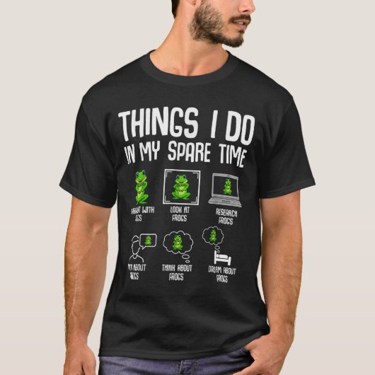 Frog Things I Do In My Spare Time Women Kids Girls Tシャツ (正面)