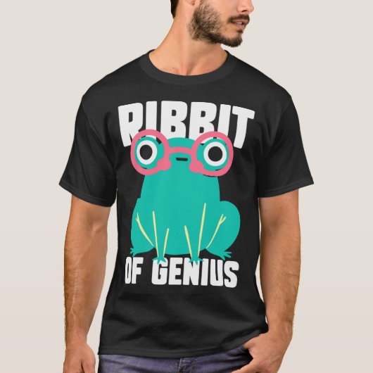 Frog Toad  Ribbit of Genius Tシャツ (正面)