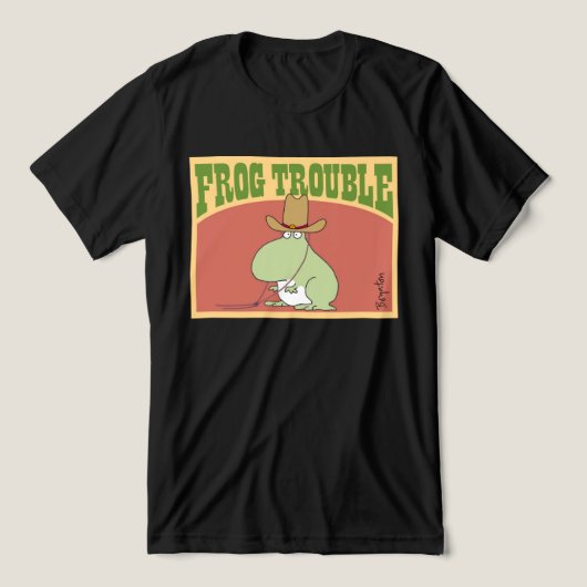 FROG TROUBLE by Sandra Boynton公式アパレル トライブレンドTシャツ (デザイン正面)