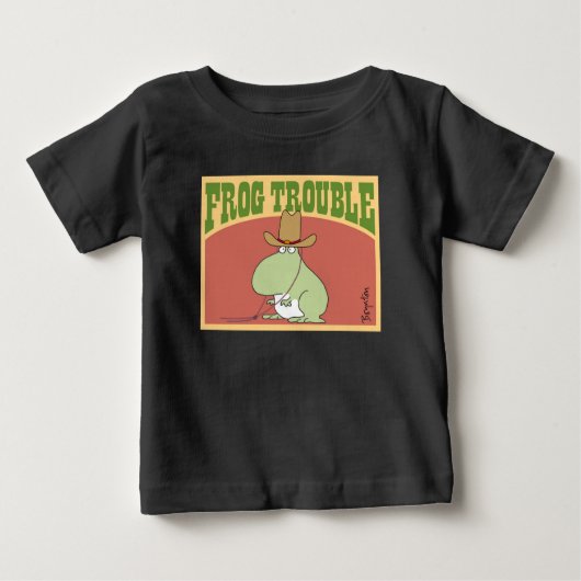 FROG TROUBLE by Sandra Boynton公式アパレル ベビーTシャツ (正面)