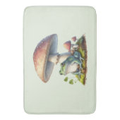 Frog Under a Mushroom Cute Nature バスマット (正面縦)