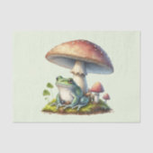 Frog Under a Mushroom Cute Nature 薄葉紙 (正面)