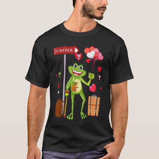 Frog Valentines day Love for Kids teens Men Women Tシャツ (正面)