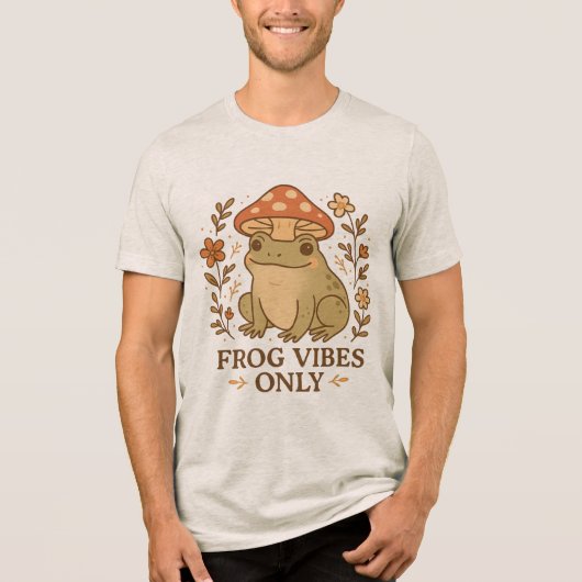 Frog Vibes Only トライブレンドＴシャツ (正面)