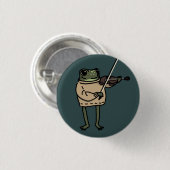 Frog Violinist Music Pin 缶バッジ (正面&裏面)