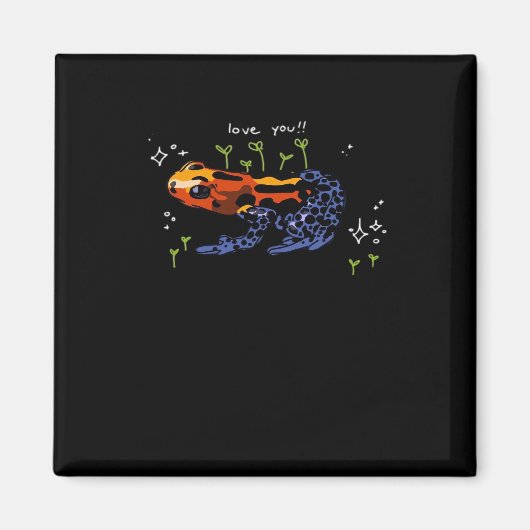 Frog Who Loves You Simple Classic Style マグネット (正面)