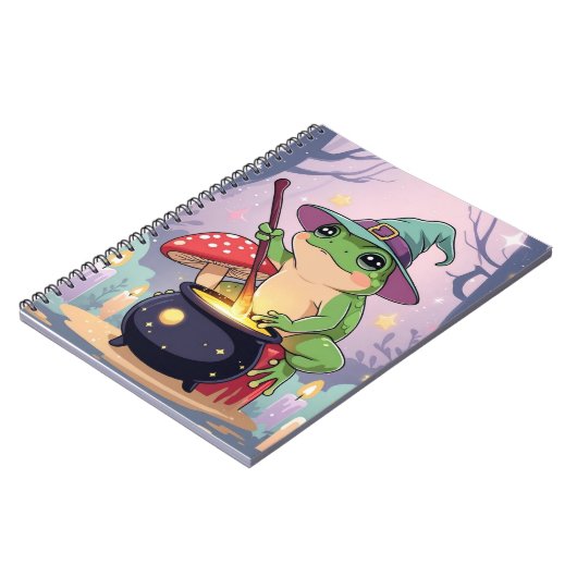 Frog Witch Journal – Kawaii Potion Frog ノートブック (左側)