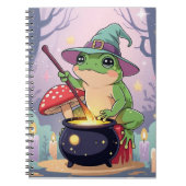 Frog Witch Journal – Kawaii Potion Frog ノートブック (正面)