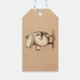 Frog with Coffee – Whimsical Vintage Animal ギフトタグ