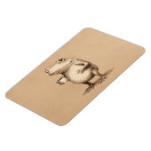 Frog with Coffee – Whimsical Vintage Animal マグネット (左側)