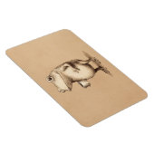 Frog with Coffee – Whimsical Vintage Animal マグネット (右側)