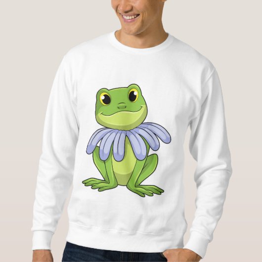 Frog with Daisy スウェットシャツ (正面)