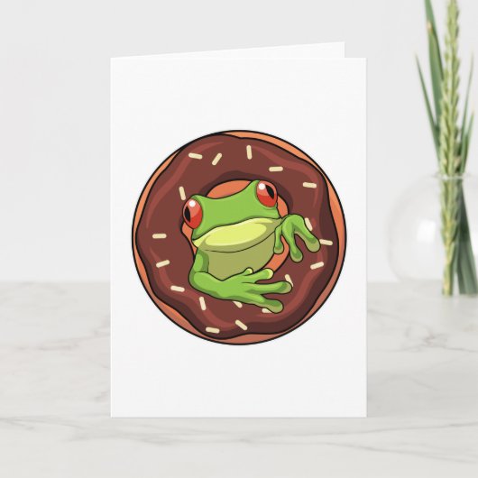 Frog with Donut カード (正面)