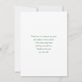 Frog with Green Hat and Shamrock Cute サンキューカード (裏面)