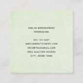 Frog with Green Hat and Shamrock Cute スクエア名刺 (裏面)