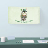 Frog with Green Hat and Shamrock St. Patrick's Day 横断幕 (トレードショー)