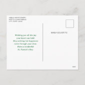 Frog with Green Hat Cute St. Patrick's Day シーズンポストカード (裏面)