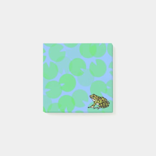 Frog with Lilly Pads Post it Notes ポストイット (正面)