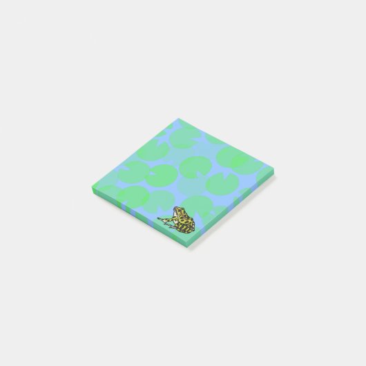 Frog with Lilly Pads Post it Notes ポストイット (アングル)