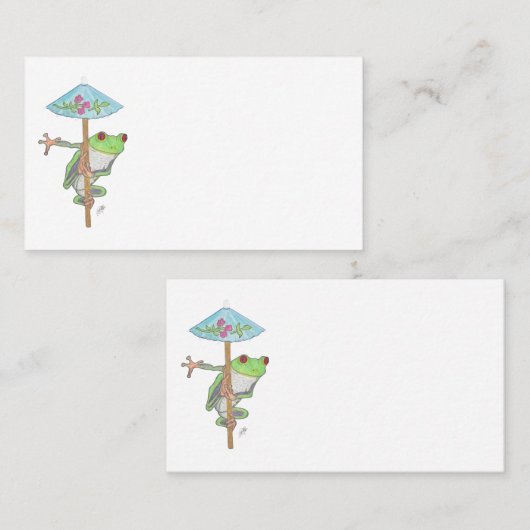 FROG WITH SUN UMBRELLA 名刺 (正面/裏面)