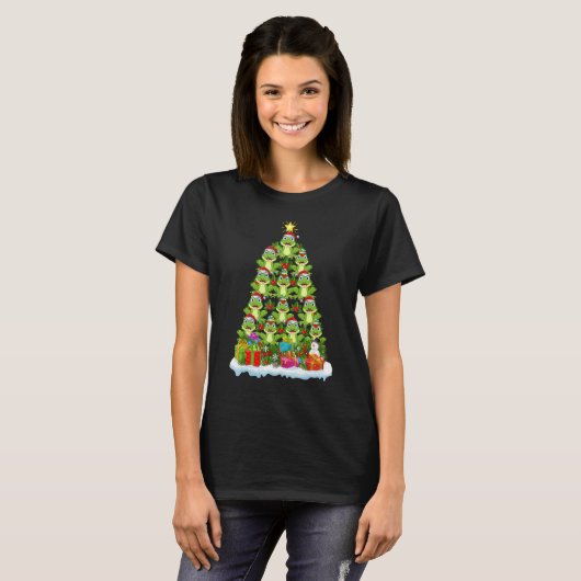 Frog   Xmas Holiday   Frog Christmas Tree Tシャツ (正面フル)
