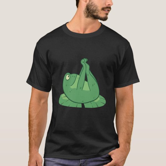 Frog Yoga Meditation Yoga Pose Tシャツ (正面)