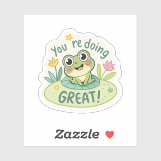 Frogcore Forever | かわいいカントリー風のカエルとキノコ シール
