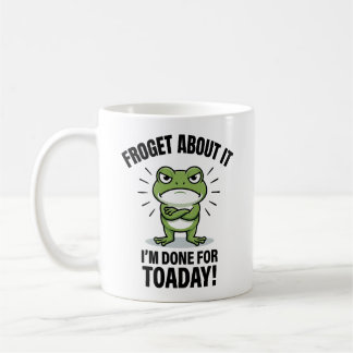Froget About It - カエルのかわいい駄洒落 コーヒーマグカップ