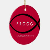 FROGGの(十分に神の優美に頼って下さい)オーナメント セラミックオーナメント (右)