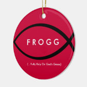 FROGGの(十分に神の優美に頼って下さい)オーナメント セラミックオーナメント (左)