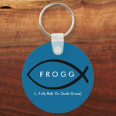 FROGG （神の恵みに完全に依存）キーチェーン キーホルダー (正面)