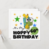 Froggieのホップの豊富な第60誕生日 カード (正面/裏面インサイチュ)